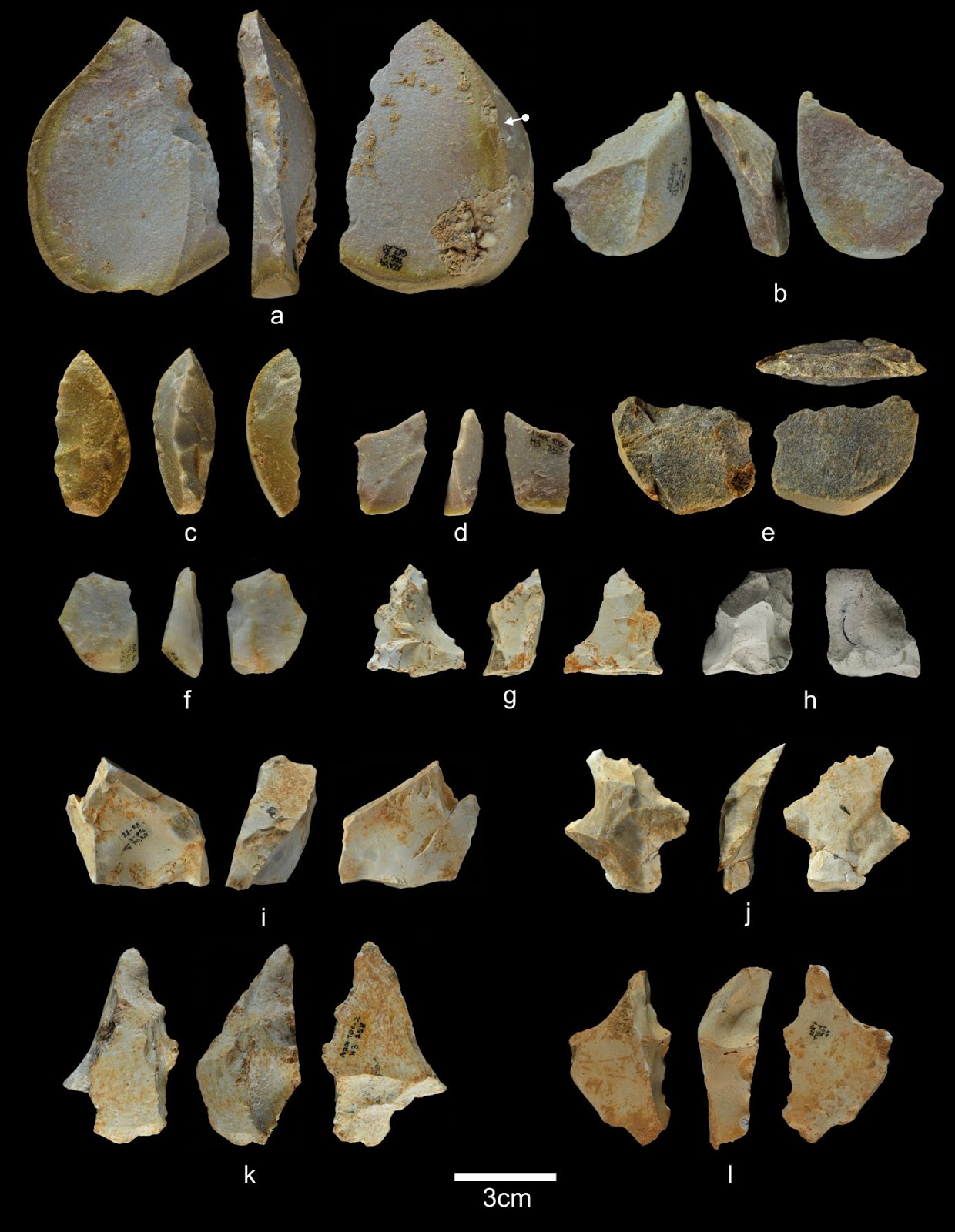 Industria lítica en Atapuerca.