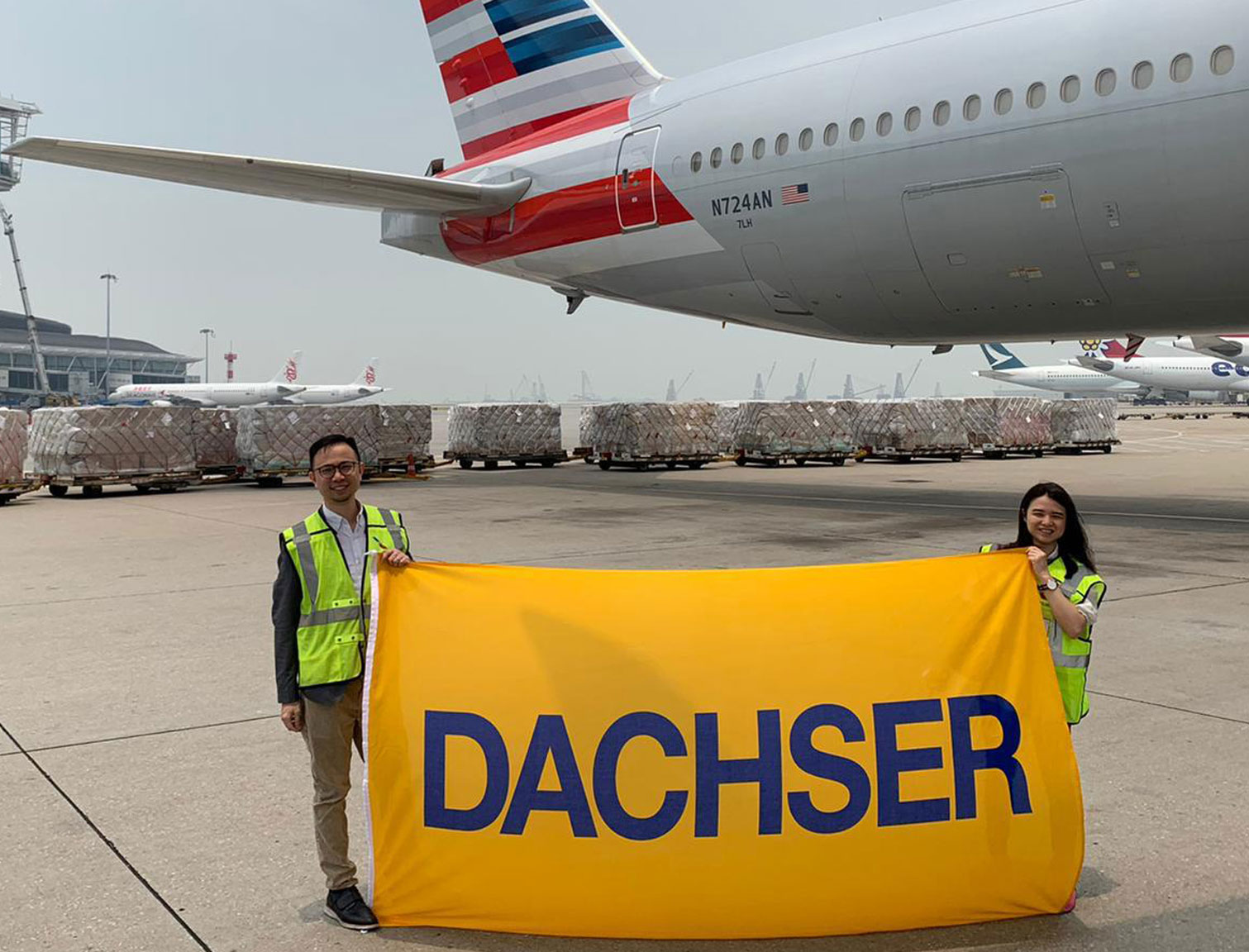 Vuelo charter de Dachser, de Hong Kong a Los Angeles.