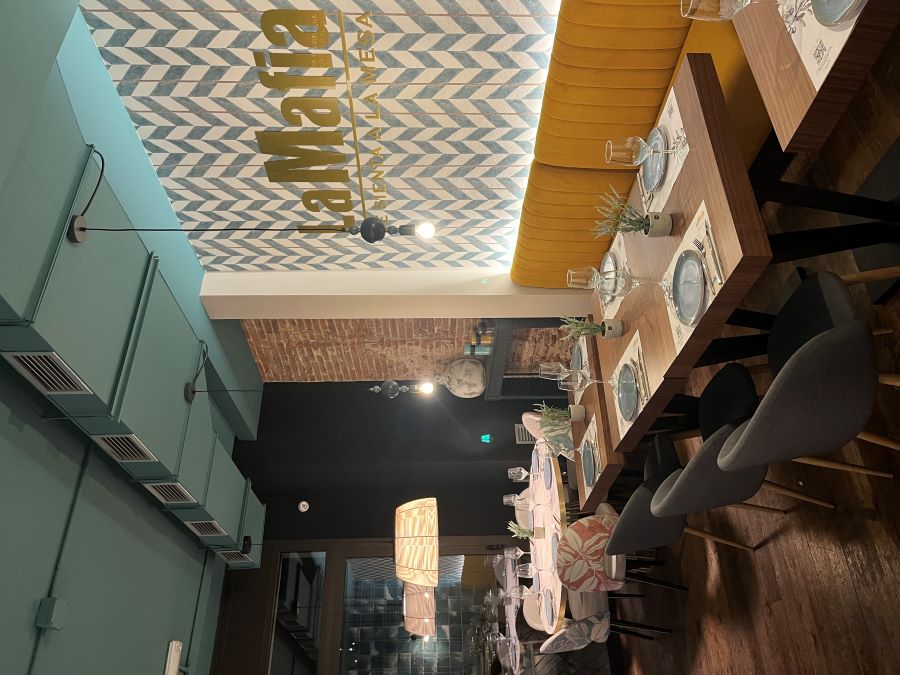 View of La Mafia restaurant in Mataró, Catalonia.