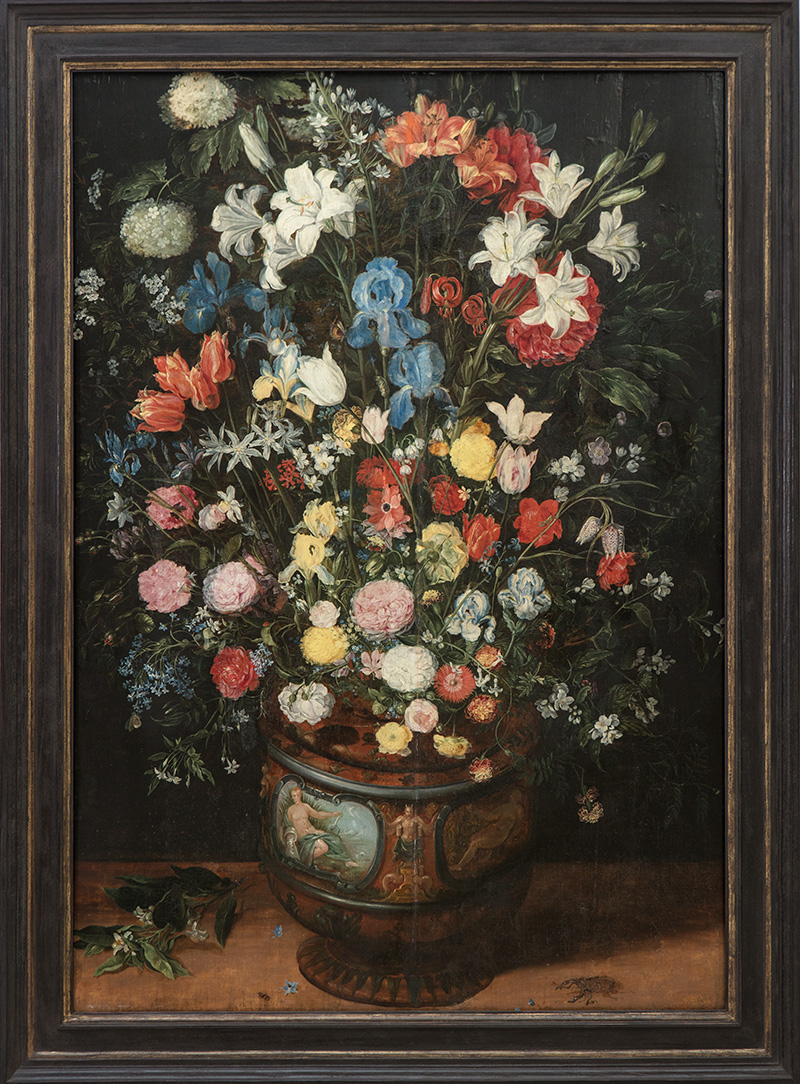 Cortesía: @fundacioncallia: Florero, Brueghel el viejo, Jan, 1600-1625.