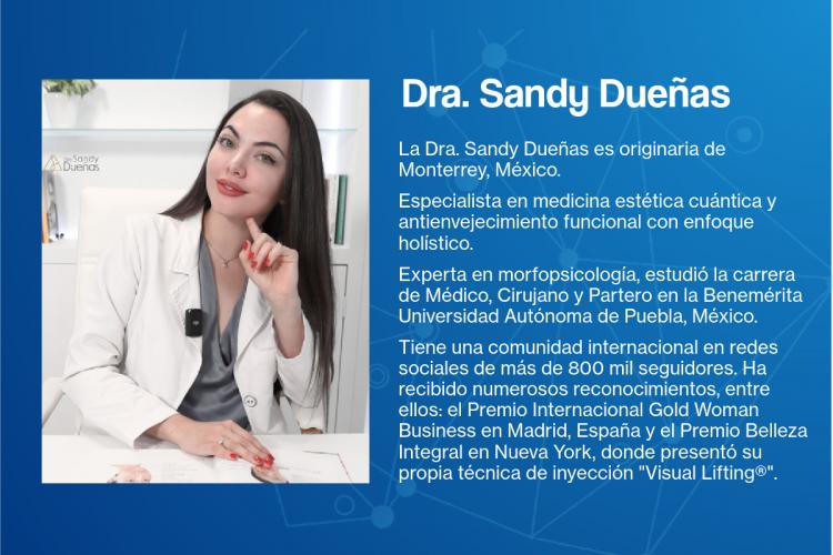 La doctora Sandy Dueñas, especializada en medicina estética.