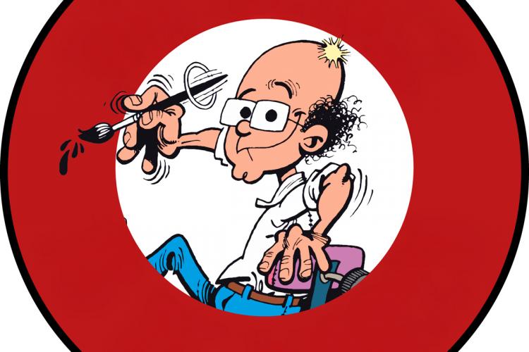 Caricature of Francisco Ibáñez, comic author.