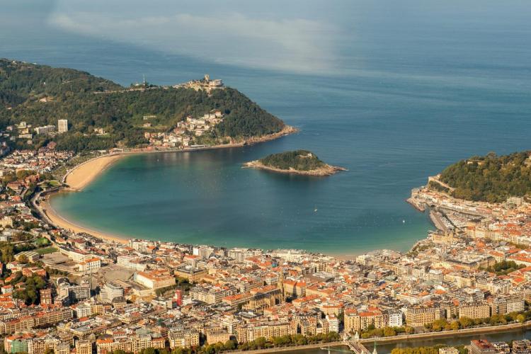 Panorámica de San Sebastián, Guipúzcoa.