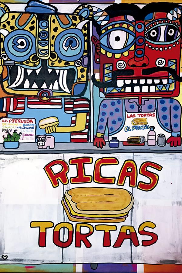 Obra de arte titulada: Tortas Lokas, de Alexis Contreras, cortesía @artezeromx.