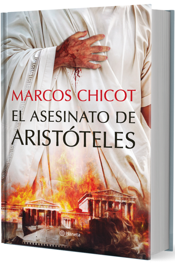 Portada del libro titulado El Asesinato De Aristóteles, por Marcos Chicot.