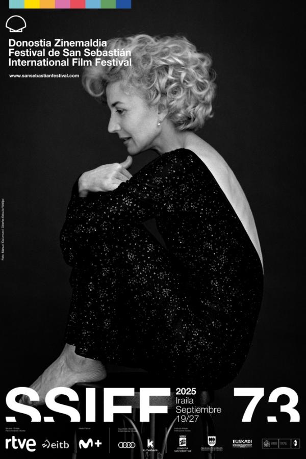 Cartel del Festival Internacional de Cine de San Sebastián con un homenaje a la actriz Marisa Paredes.