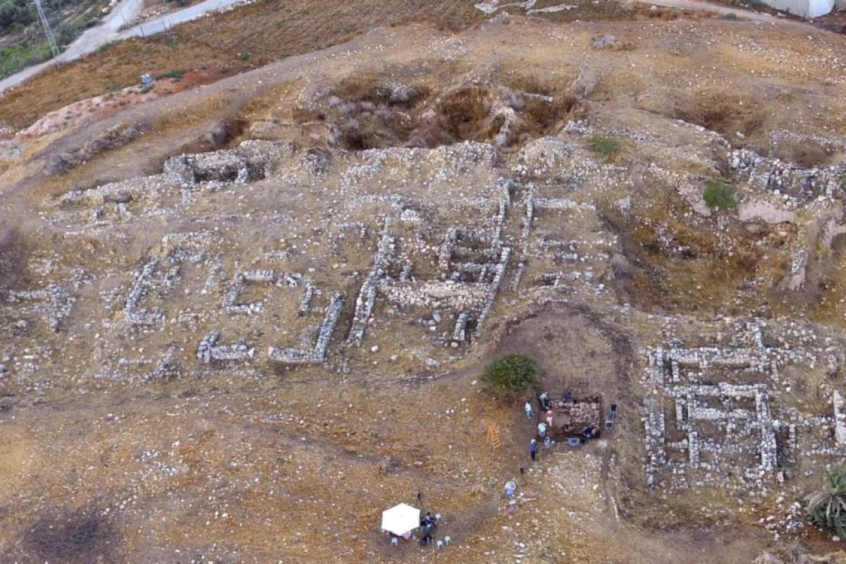 Aerial view of the site in Palestine.