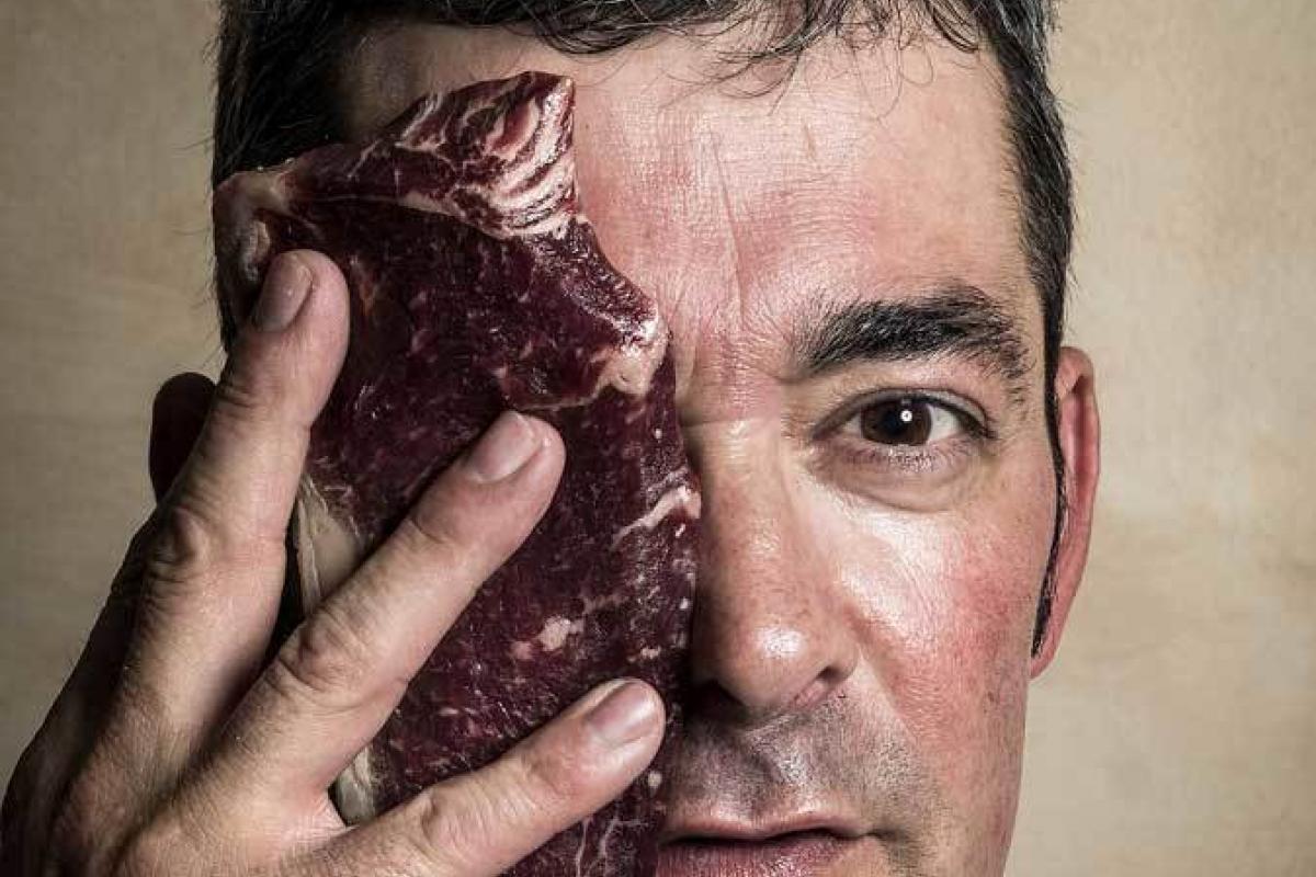 Pepe chuletón, su rostro.