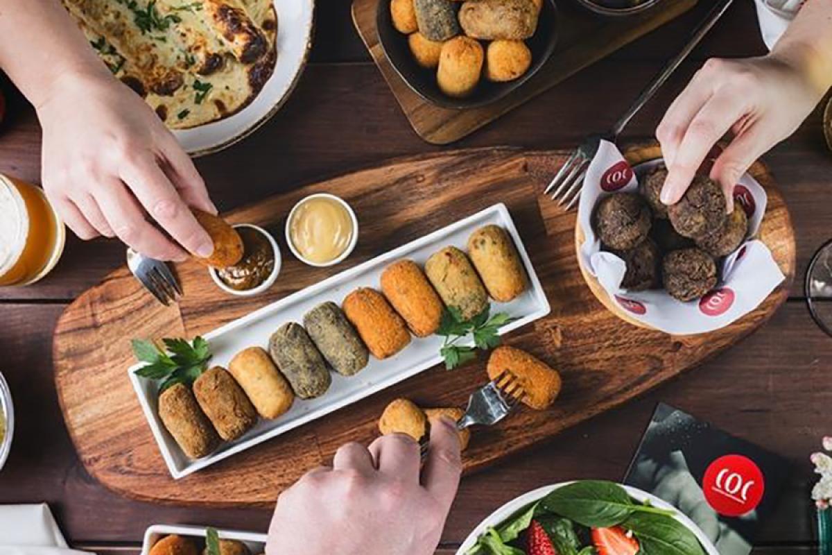 Assorted croquettes.